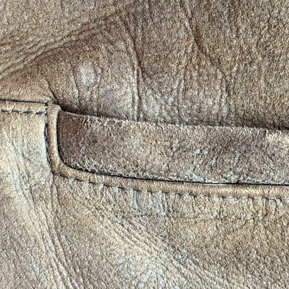 Johnston & Murphy Brown Leather Coat Sheep's Wool Lining Size Large - Picture 8 of 11